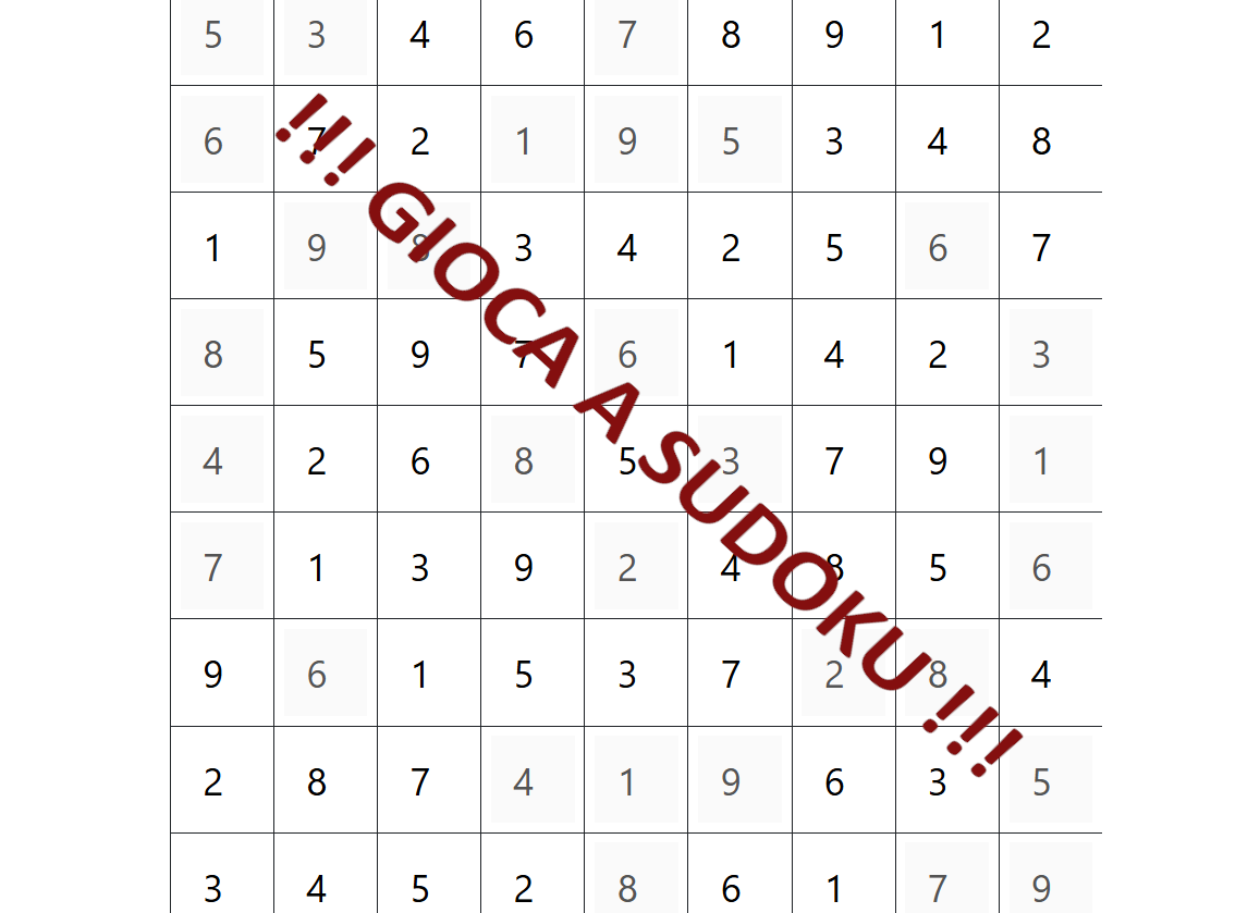 Sudoku del giorno