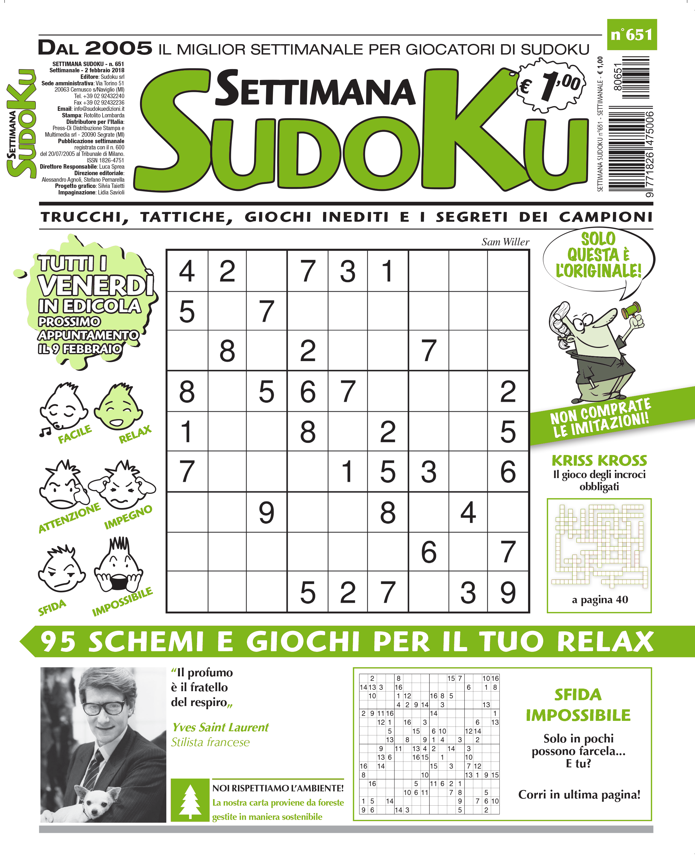 rivista settimana sudoku